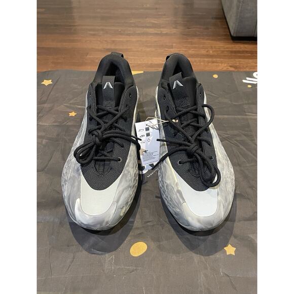 New Men’s Sz 12 Adidas AE 1 Low Ascent Pack MX Grey Black Basketball JI4066 - Picture 2 of 9